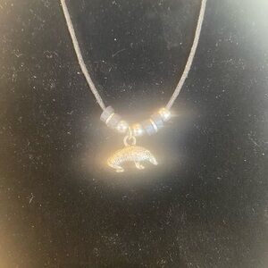 Silver Armadillo Pendant Necklace